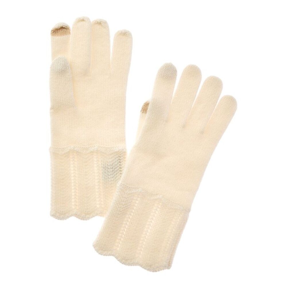 Sofiacashmere Cashmere Gloves, White